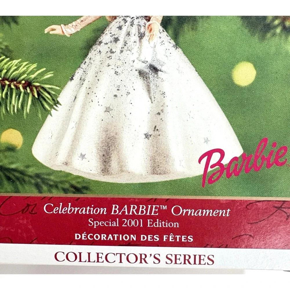 Hallmark Celebration Barbie Ornament Girls OS White NEW 2001 Special Edition #2